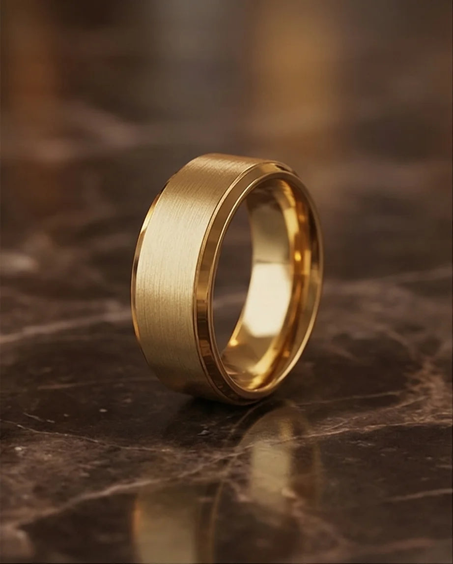Aurelian Elite: Matte Gold Minimalist Ring