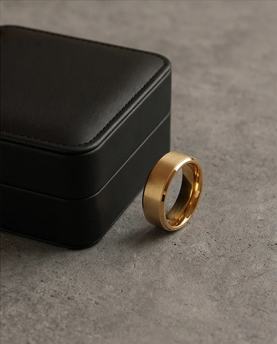 Aurelian Elite: Matte Gold Minimalist Ring