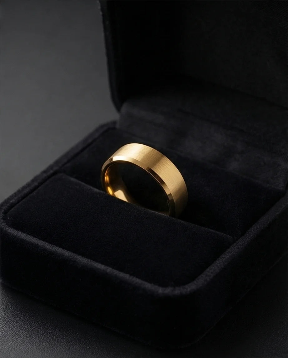 Aurelian Elite: Matte Gold Minimalist Ring