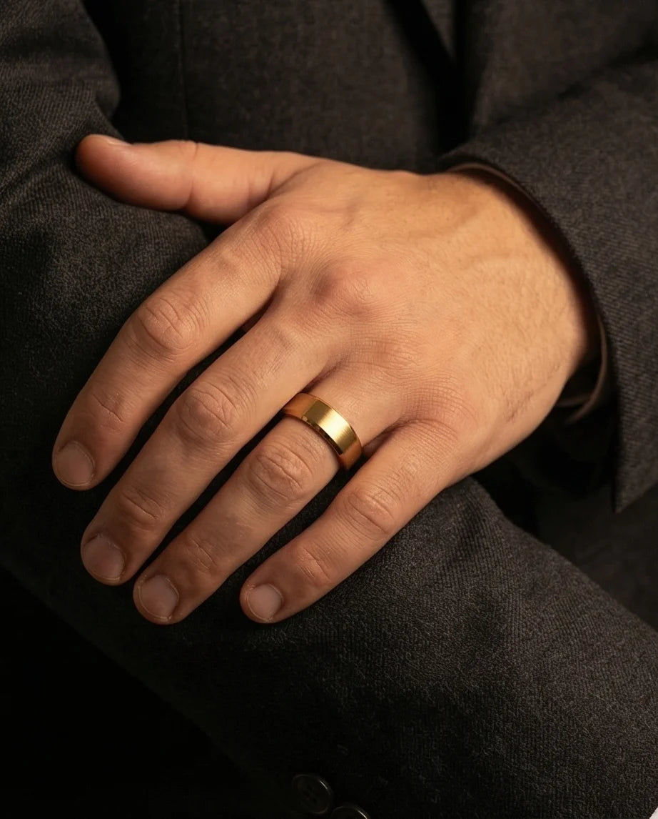 Aurelian Elite: Matte Gold Minimalist Ring
