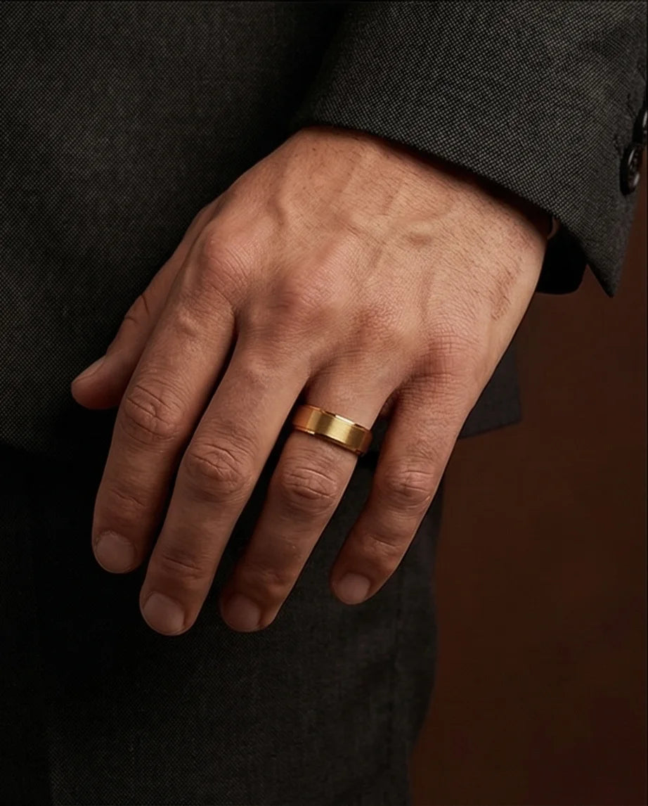 Aurelian Elite: Matte Gold Minimalist Ring
