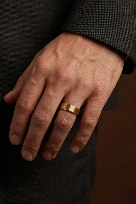 Aurelian Elite: Matte Gold Minimalist Ring