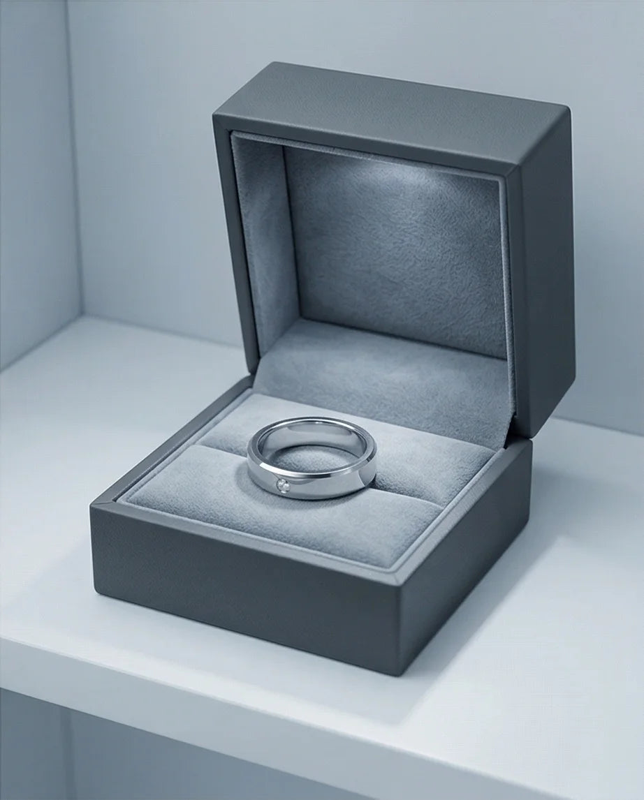 The Sterling Zenith: Minimalist Single-Stone Band