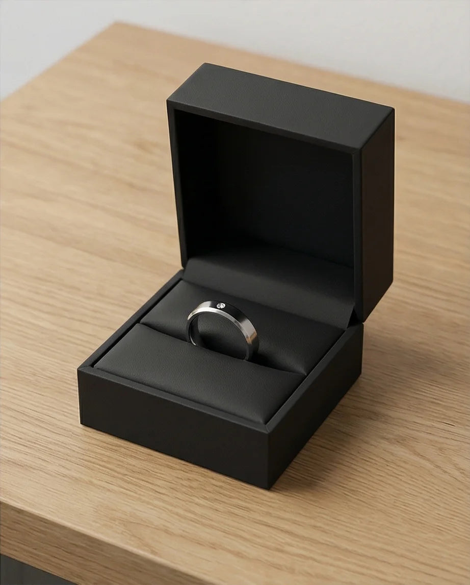 The Sterling Zenith: Minimalist Single-Stone Band