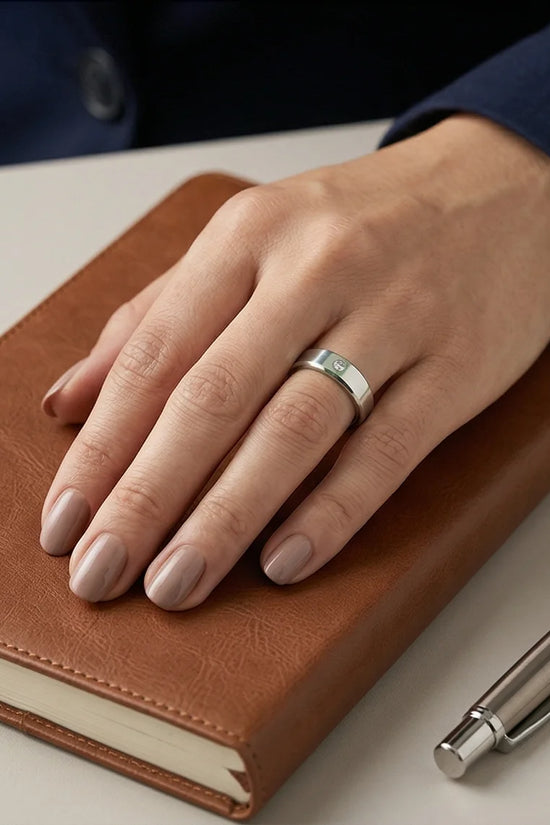The Sterling Zenith: Minimalist Single-Stone Band