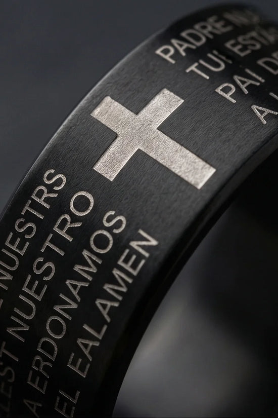 Eternal Faith: Engraved Spanish Lord’s Prayer Ring