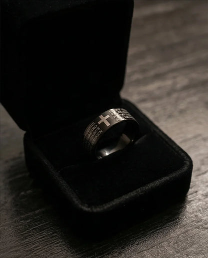 Eternal Faith: Engraved Spanish Lord’s Prayer Ring