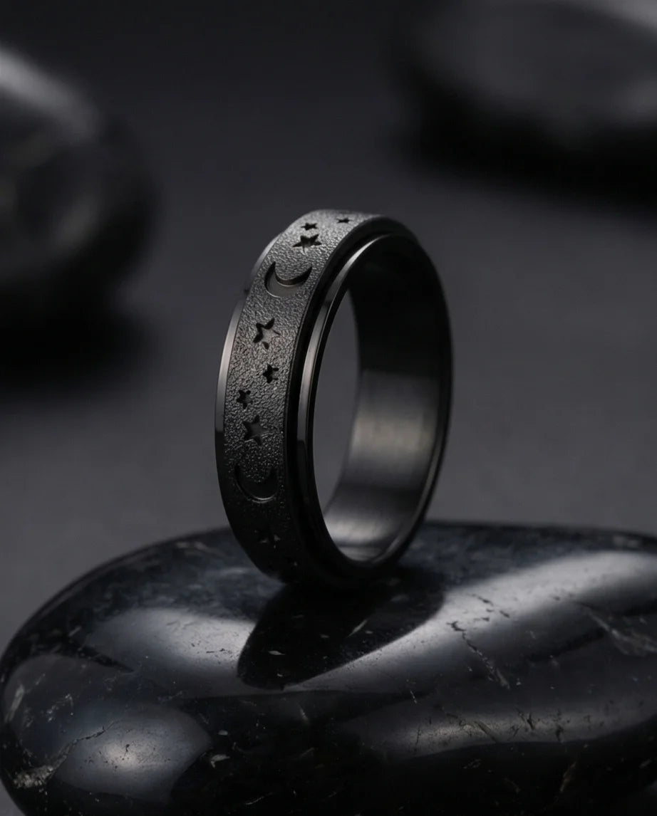 The Midnight Galaxy: Frosted Black Celestial Spinner