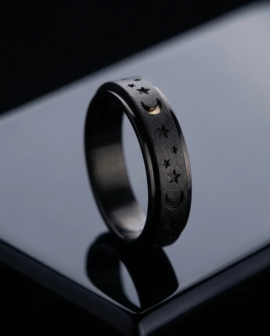 The Midnight Galaxy: Frosted Black Celestial Spinner