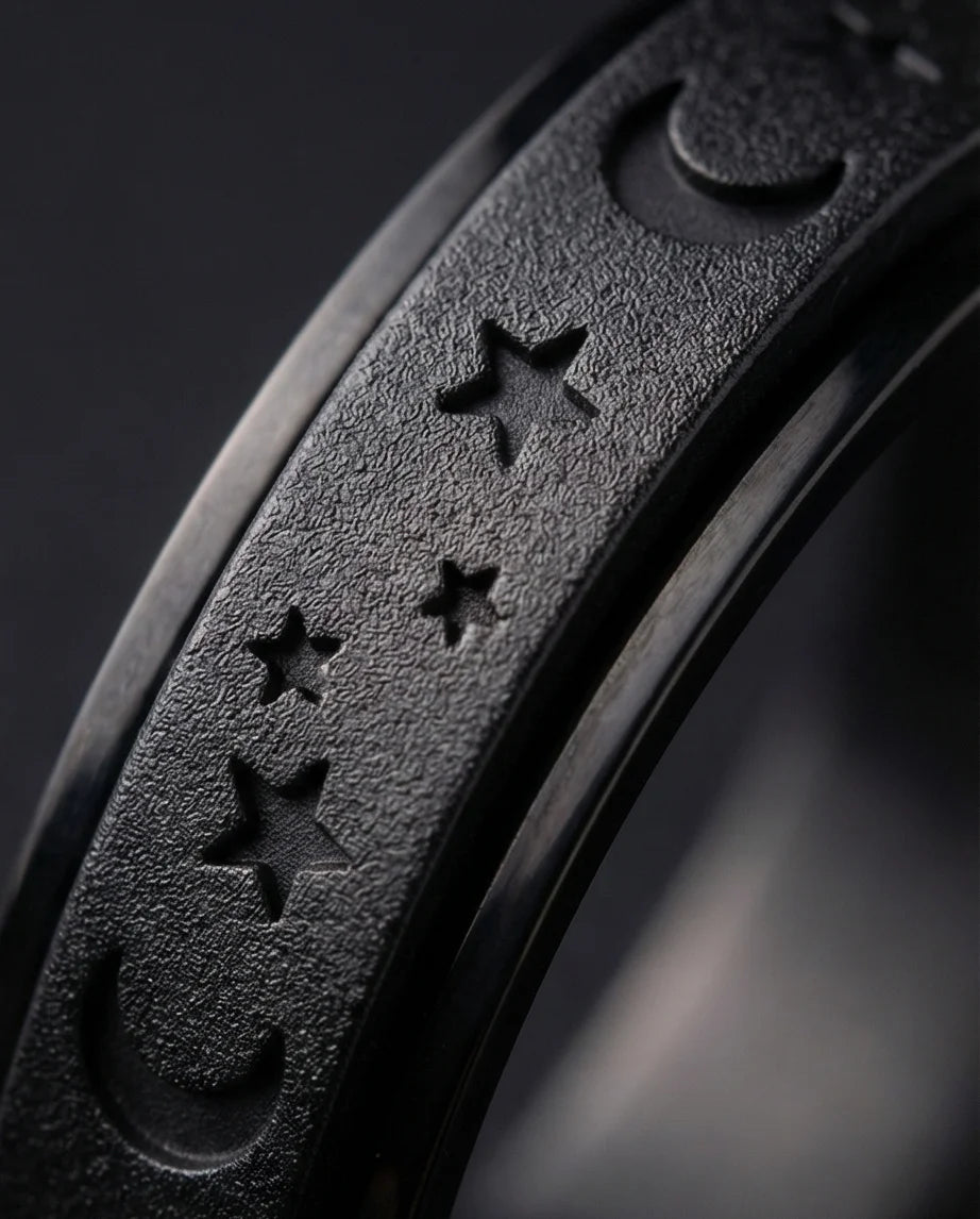 The Midnight Galaxy: Frosted Black Celestial Spinner