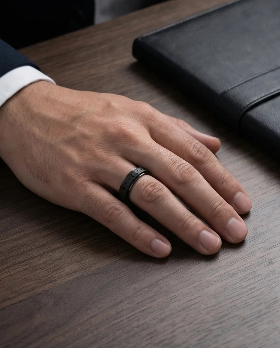 The Midnight Galaxy: Frosted Black Celestial Spinner