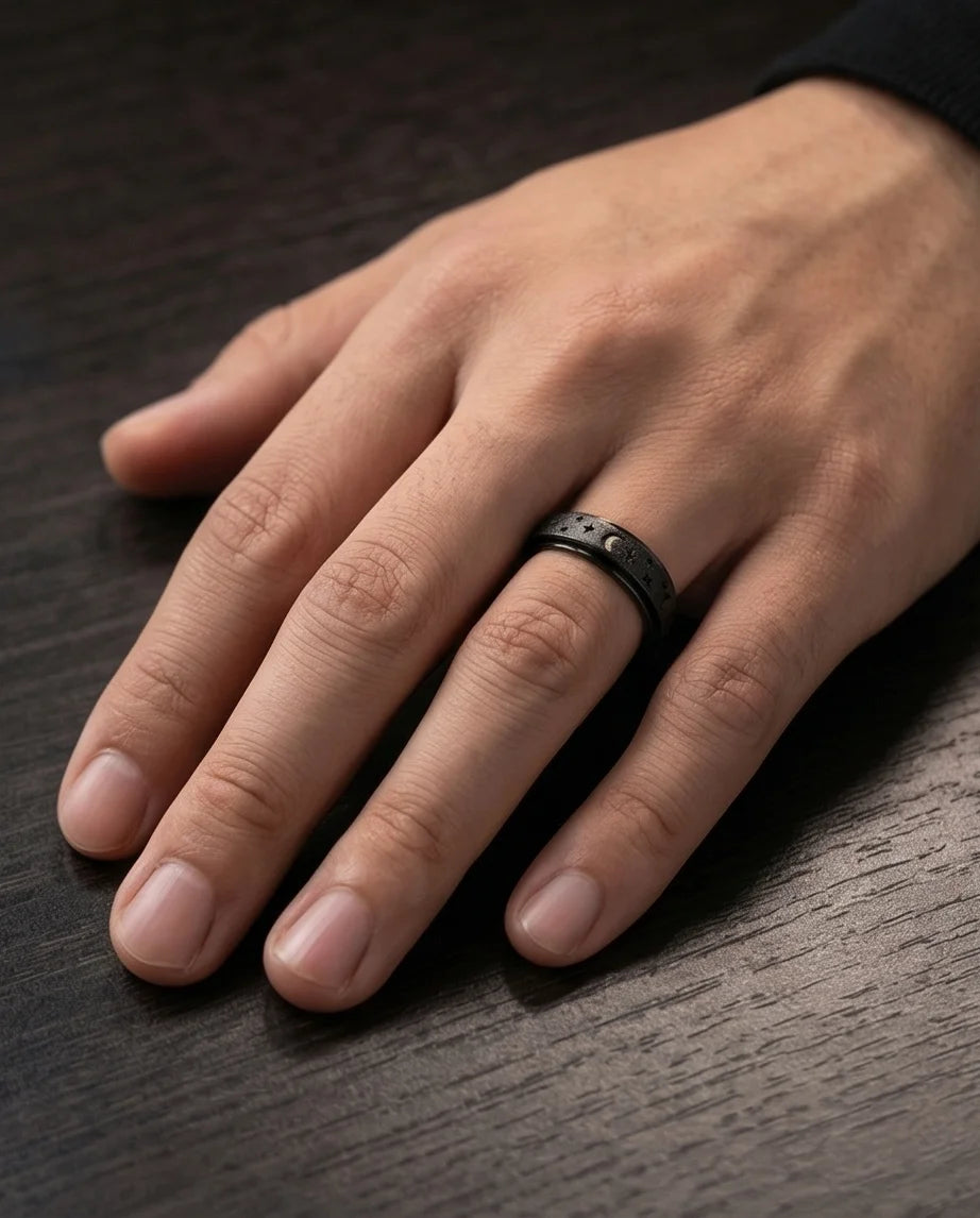 The Midnight Galaxy: Frosted Black Celestial Spinner