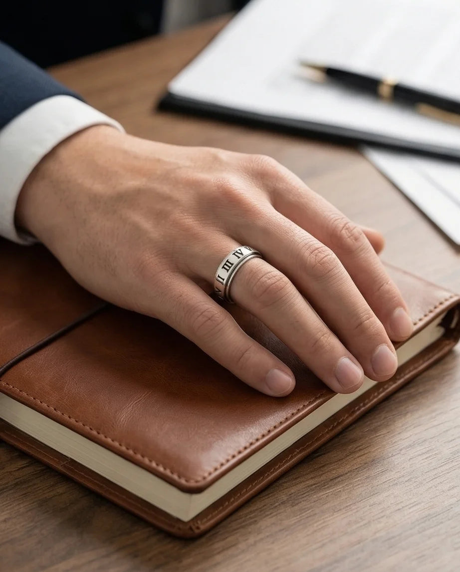 The Ivory Empire: Polished Roman Spinner Band