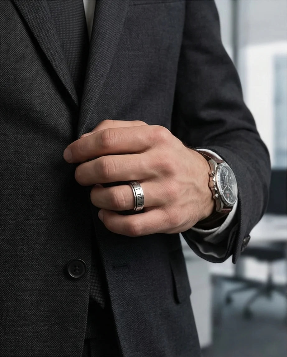 The Ivory Empire: Polished Roman Spinner Band