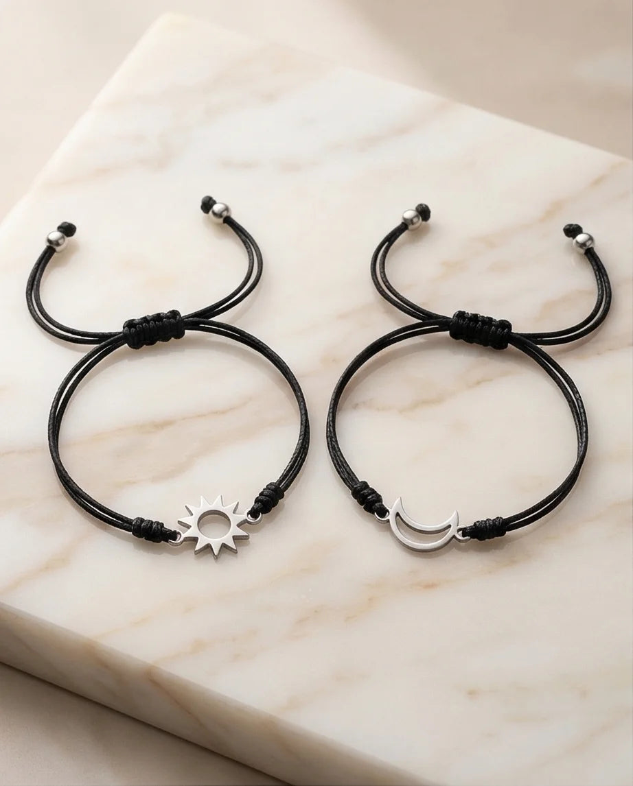 The Celestial Link: Sun & Moon Matching Set