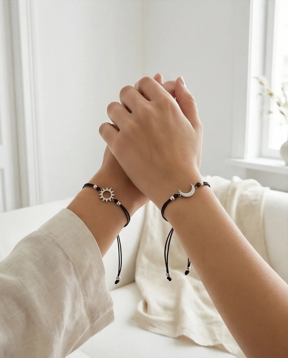 The Celestial Link: Sun & Moon Matching Set
