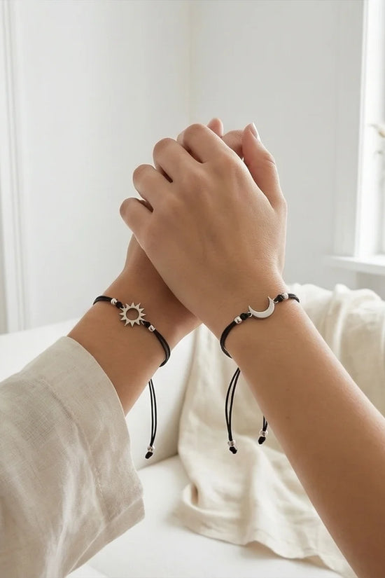 The Celestial Link: Sun & Moon Matching Set