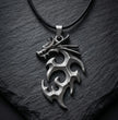 Cobalt Soul: Neon-Pulse Dragon Necklace