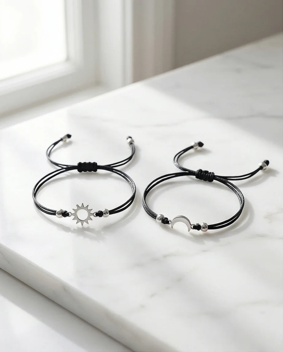 The Celestial Link: Sun & Moon Matching Set