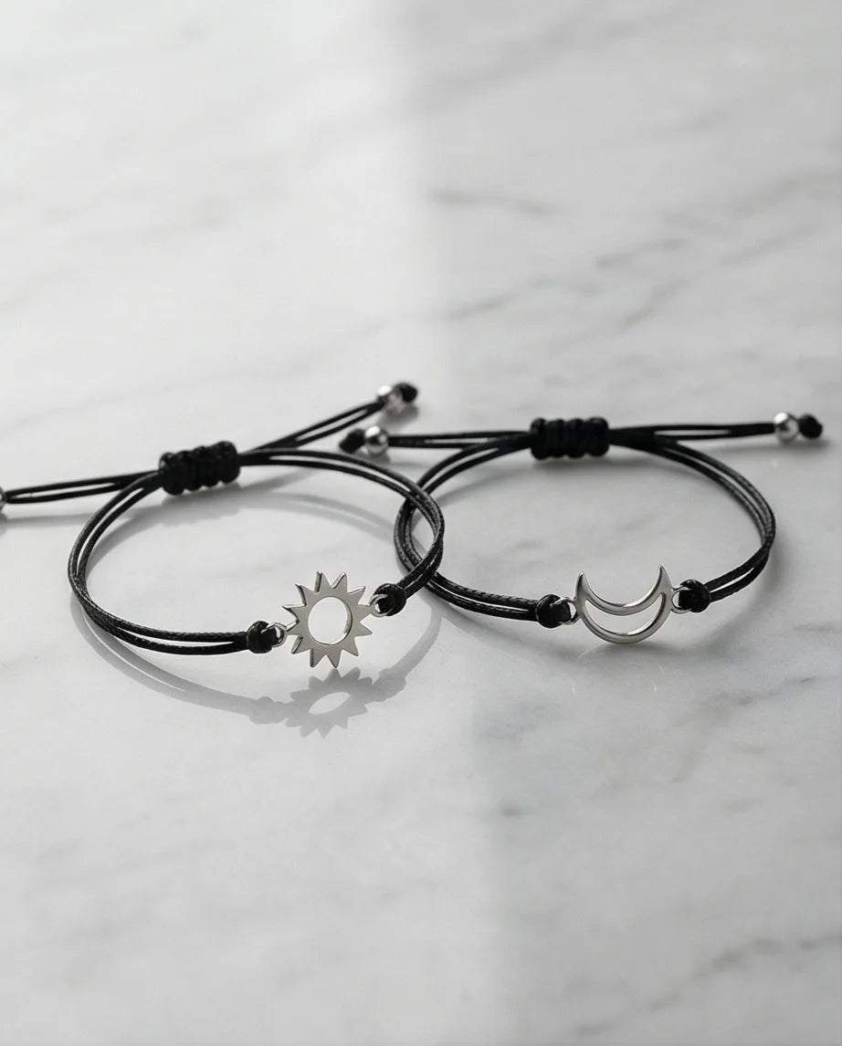 The Celestial Link: Sun & Moon Matching Set