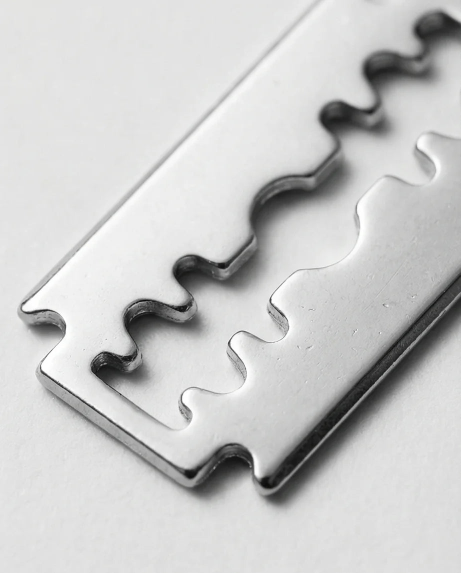 The Urban Edge: Industrial Razor Blade Earrings