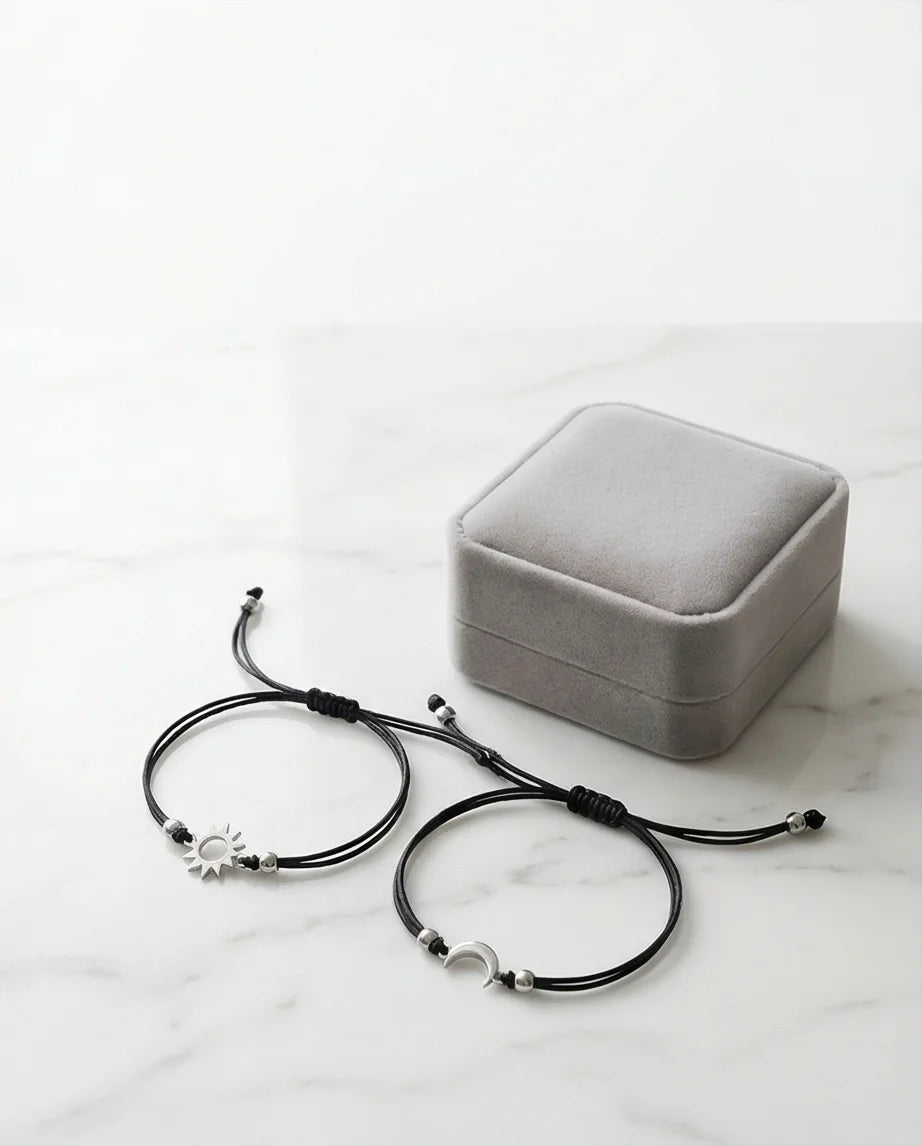 The Celestial Link: Sun & Moon Matching Set