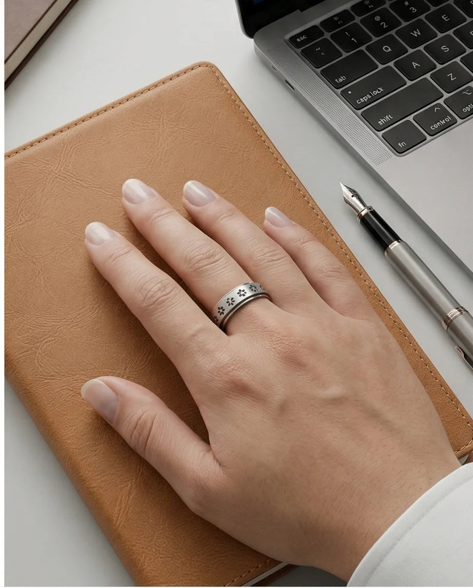 The Blooming Serenity: Daisy Spinner Ring