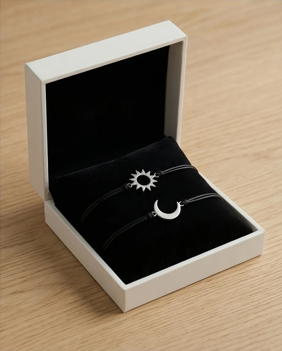 The Celestial Link: Sun & Moon Matching Set