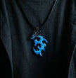 Cobalt Soul: Neon-Pulse Dragon Necklace
