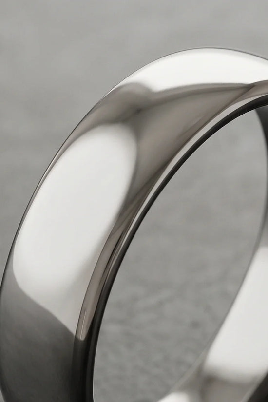 Titan Gloss: Bold Minimalist Mirror-Finish Ring