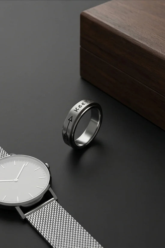 The Momentum Band: "Keep Going" Arrow Spinner