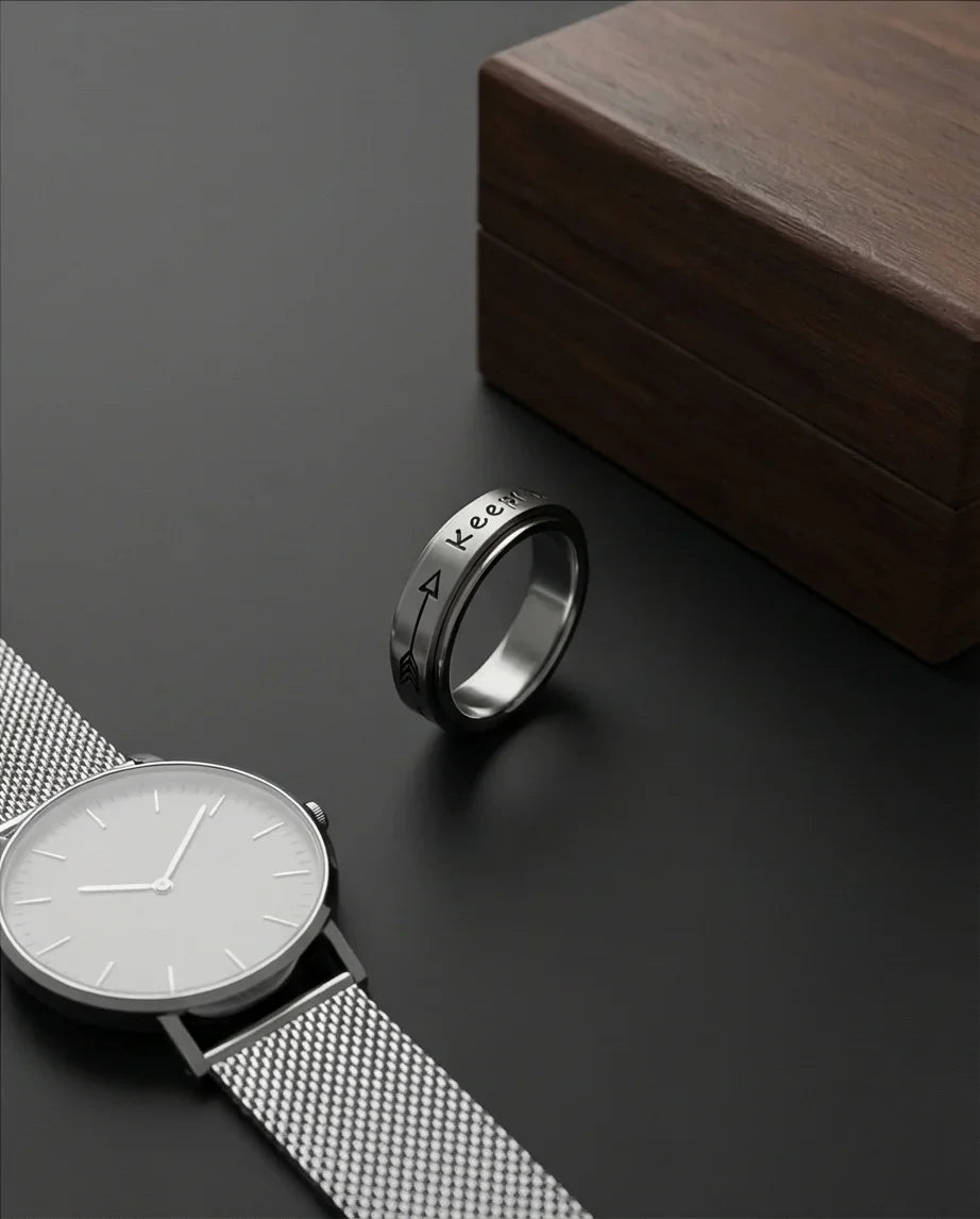 The Momentum Band: "Keep Going" Arrow Spinner
