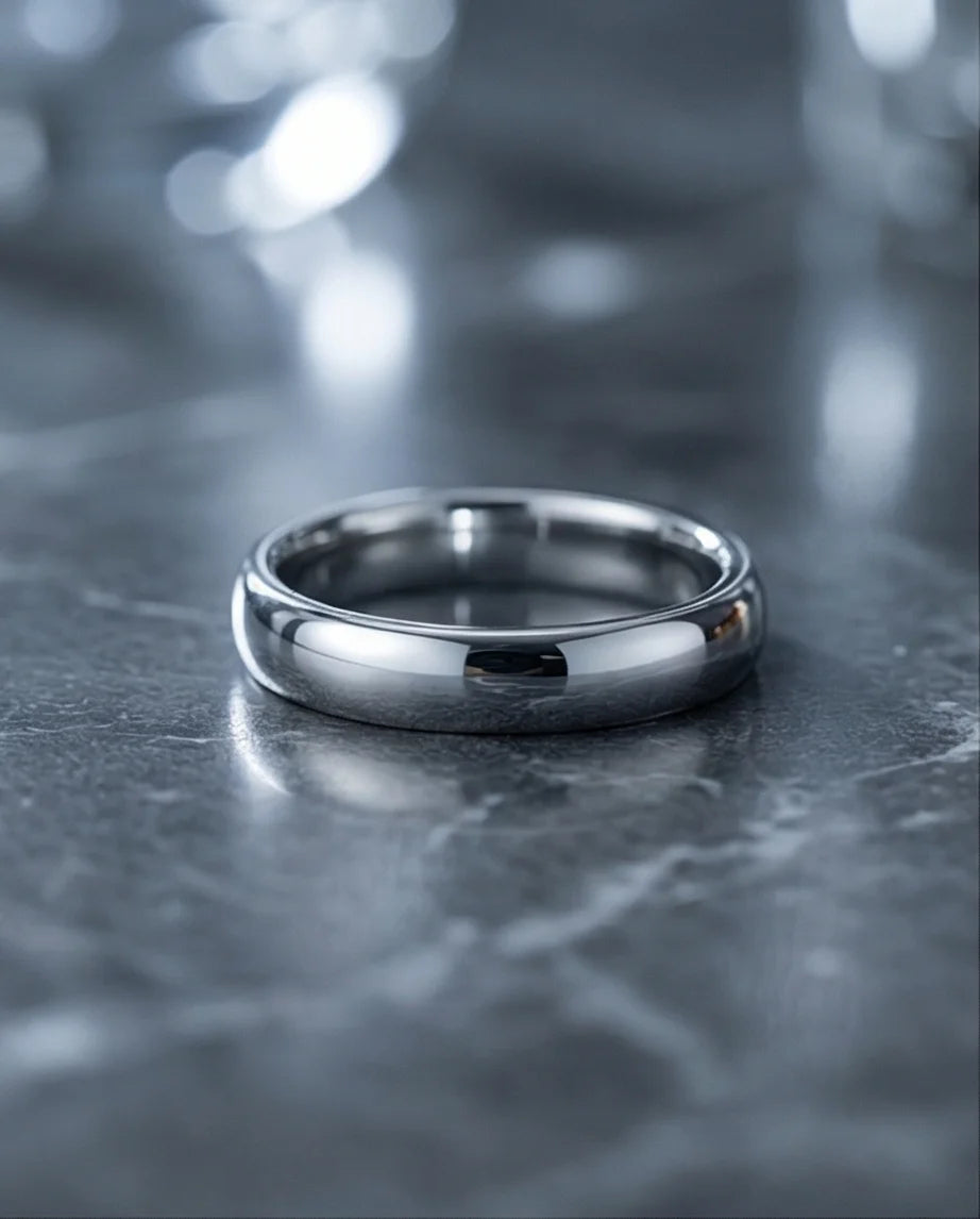 Eternal Horizon: Sleek Silver Comfort-Fit Band