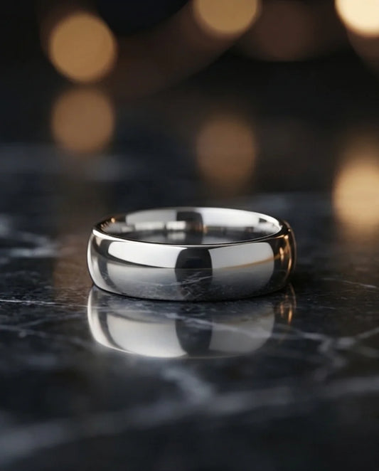 The Stellar Dome: High-Polish Mirror-Finish Band