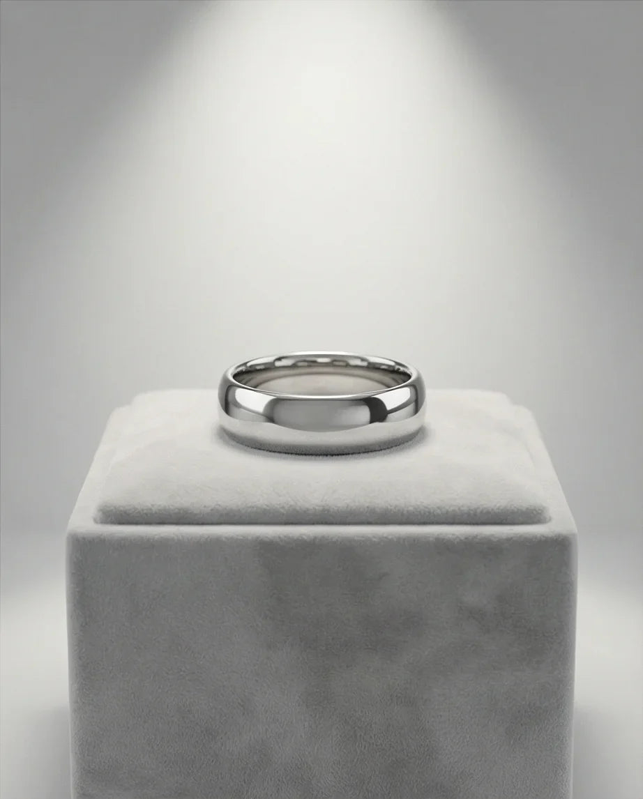 The Stellar Dome: High-Polish Mirror-Finish Band
