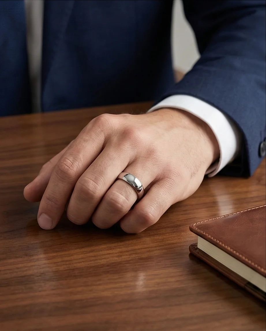 The Stellar Dome: High-Polish Mirror-Finish Band