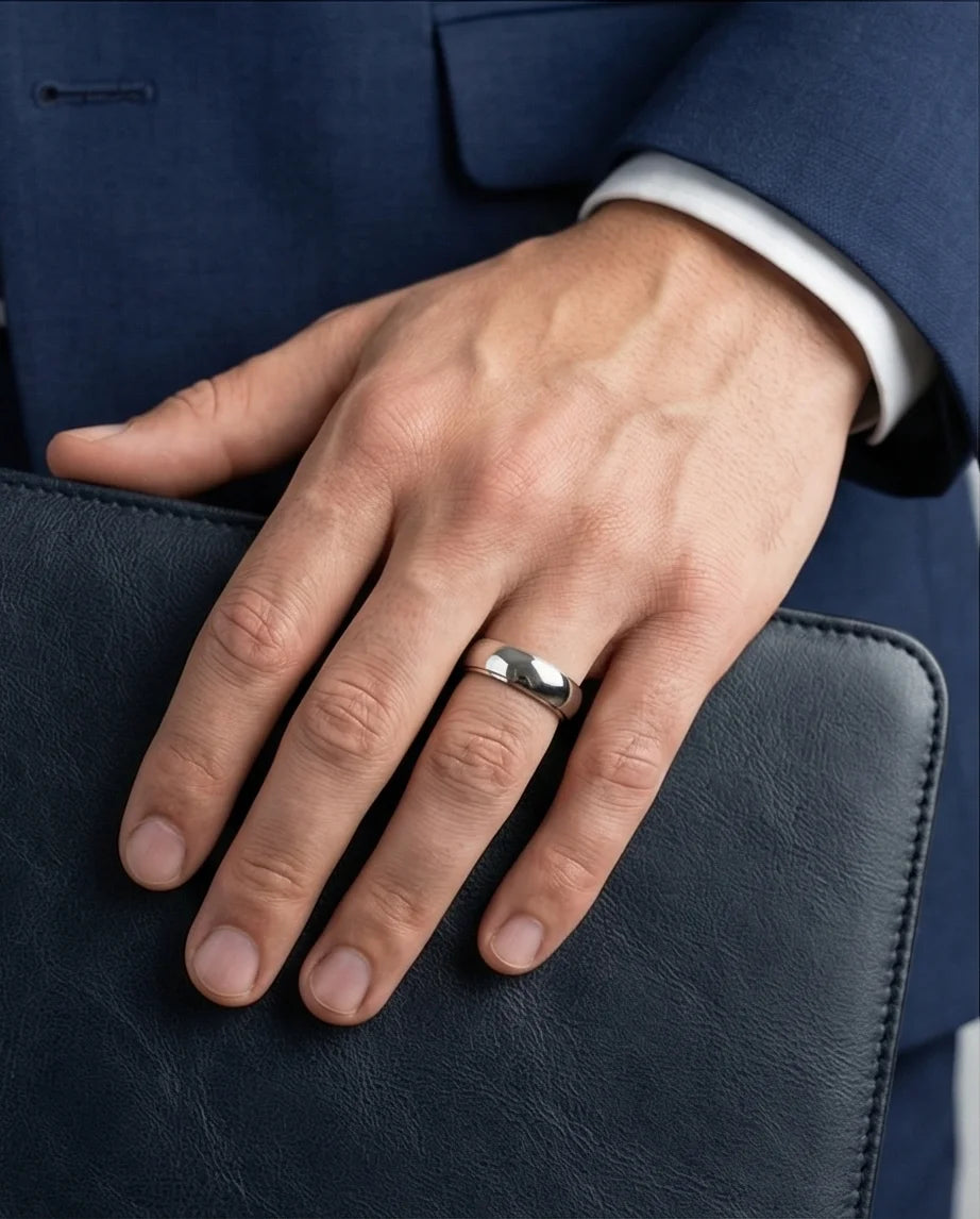 The Stellar Dome: High-Polish Mirror-Finish Band