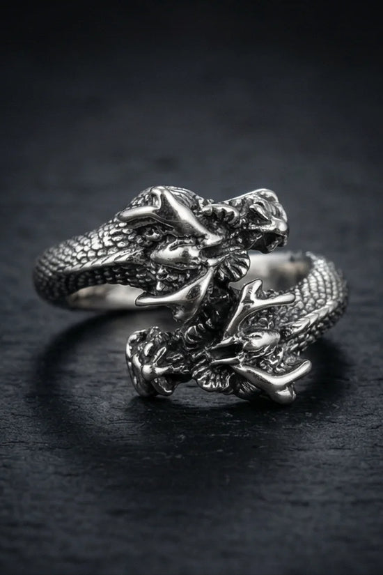The Dragon’s Embrace: Antique Twin Serpent Ring
