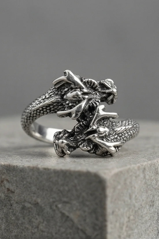 The Dragon’s Embrace: Antique Twin Serpent Ring