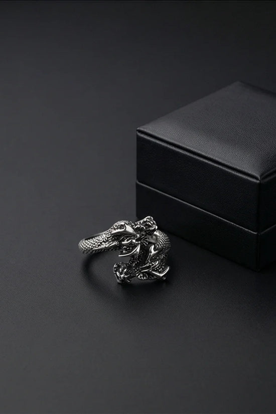 The Dragon’s Embrace: Antique Twin Serpent Ring