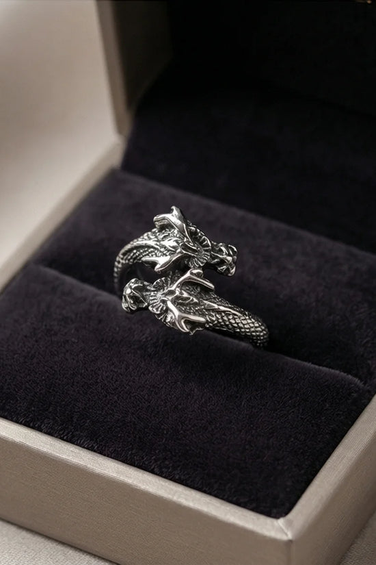 The Dragon’s Embrace: Antique Twin Serpent Ring