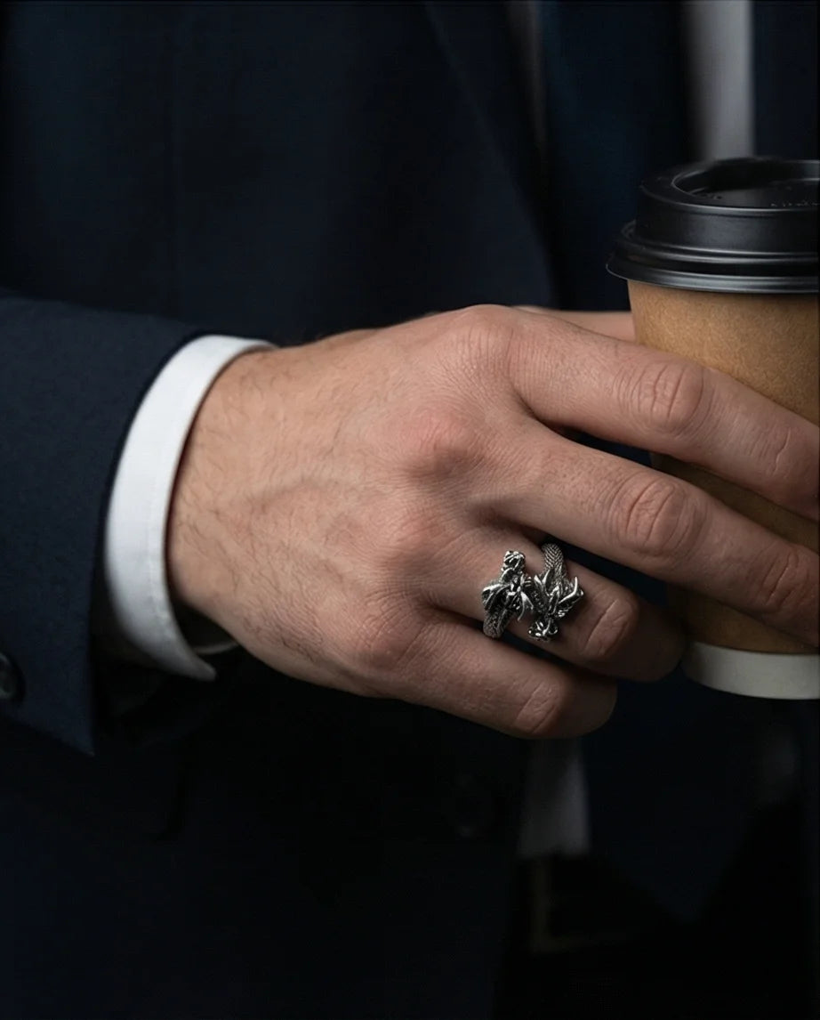 The Dragon’s Embrace: Antique Twin Serpent Ring