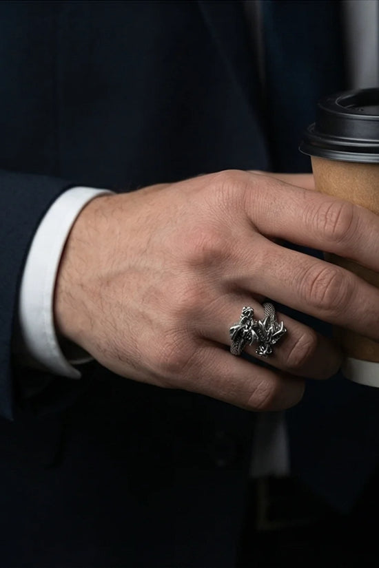 The Dragon’s Embrace: Antique Twin Serpent Ring