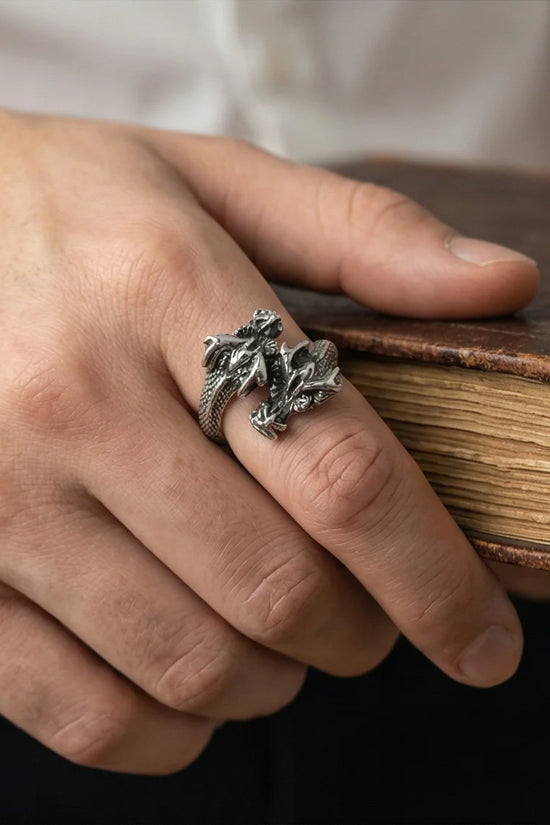 The Dragon’s Embrace: Antique Twin Serpent Ring