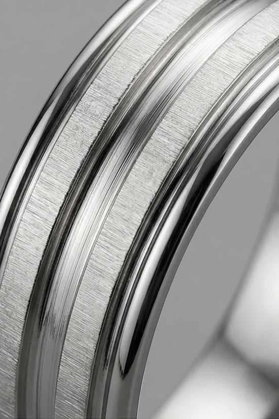 The Iron Meridian: Brushed Steel Multi-Level Band