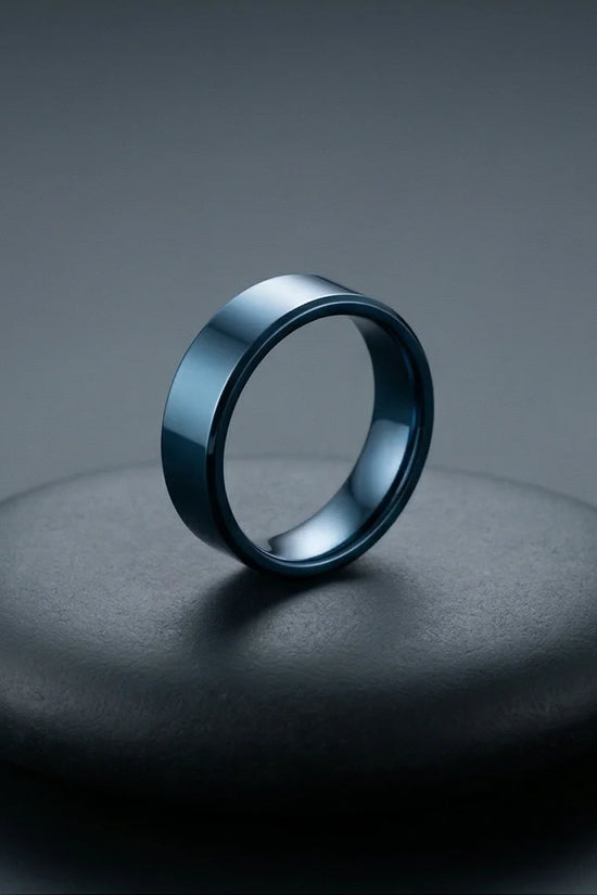 The Cobalt Rift: Brushed Metallic Blue Band
