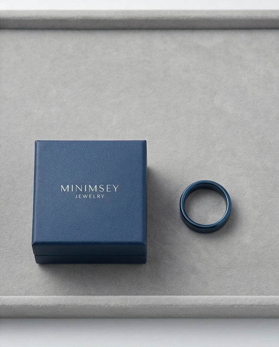 The Cobalt Rift: Brushed Metallic Blue Band