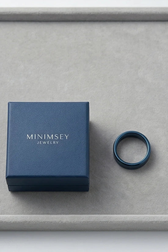 The Cobalt Rift: Brushed Metallic Blue Band