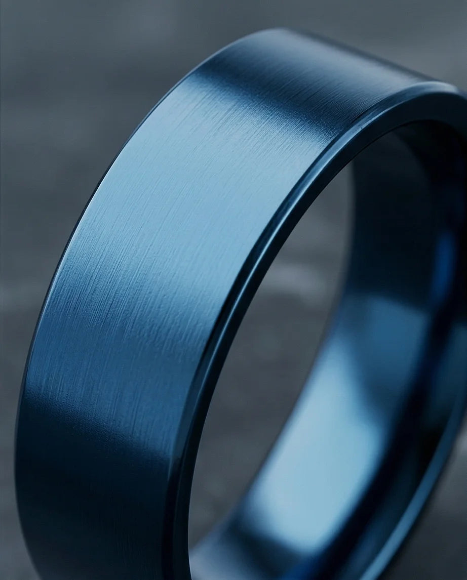 The Cobalt Rift: Brushed Metallic Blue Band