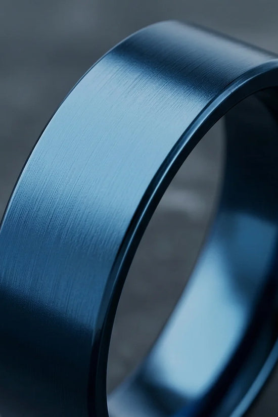 The Cobalt Rift: Brushed Metallic Blue Band